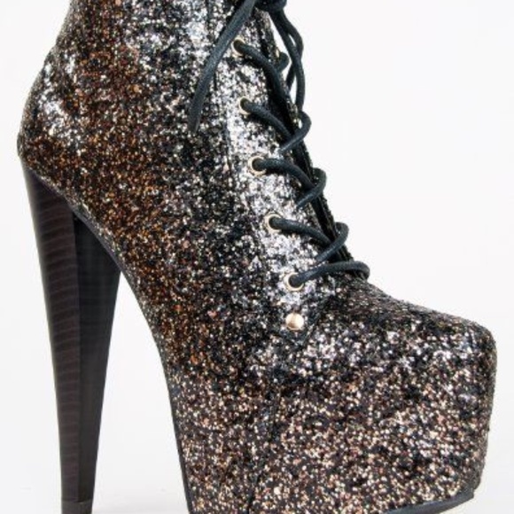 Women's Chunky Glitter Heel - Picture 8 of 8